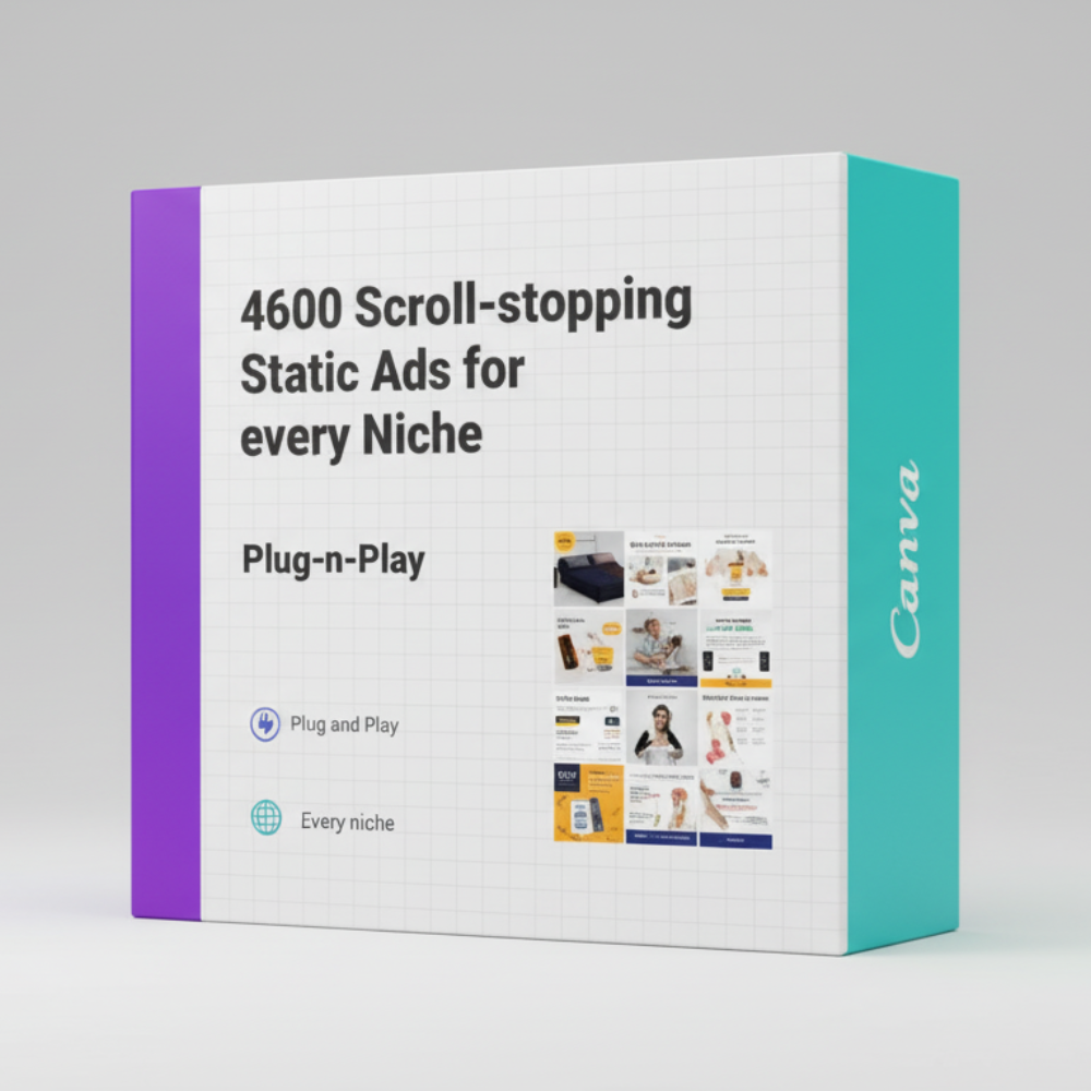 4600 Scroll-stopping Static Ads for every Niche. Plug-n-Play