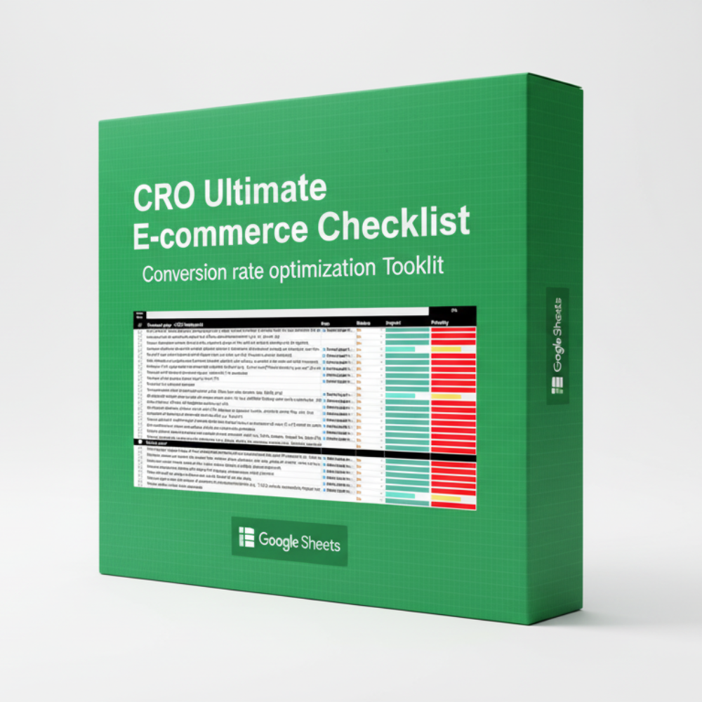 CRO Ultimate E-commerce Checklist Conversion rate optimization Toolkit