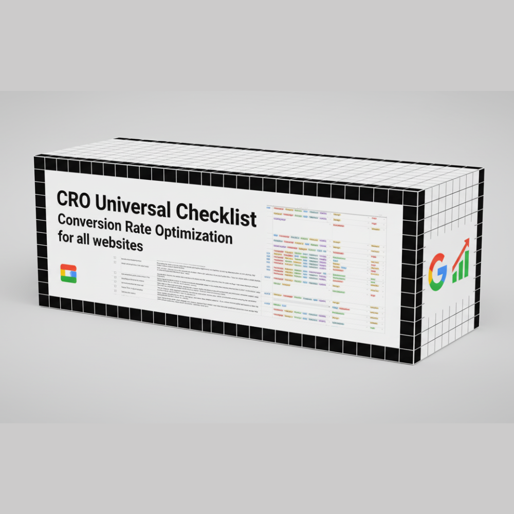 CRO Universal Checklist Conversion Rate Optimization for all websites