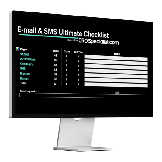 E-mail & SMS E-commerce Conversion Checklist The Ultimate Bible for e-mail marketing and retention