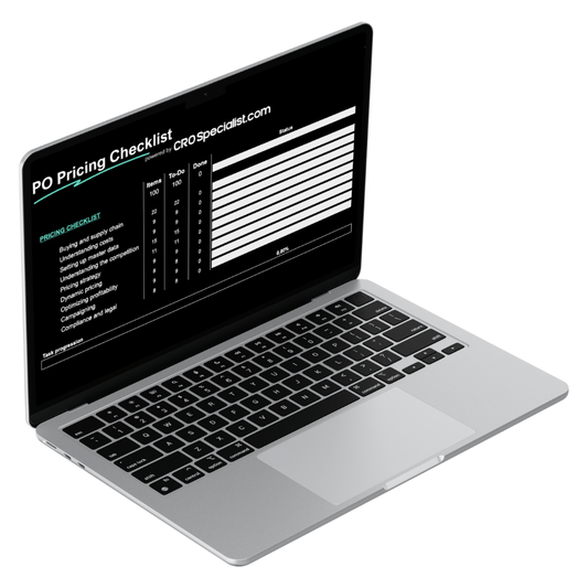 PO Pricing Optimization E-commerce checklist