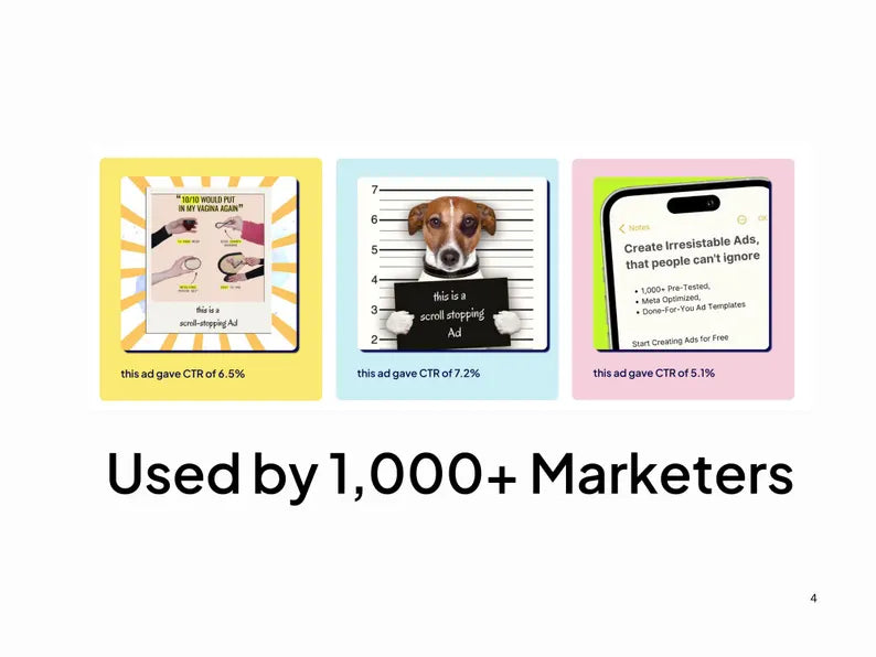 4600 Scroll-stopping Static Ads for every Niche. Plug-n-Play